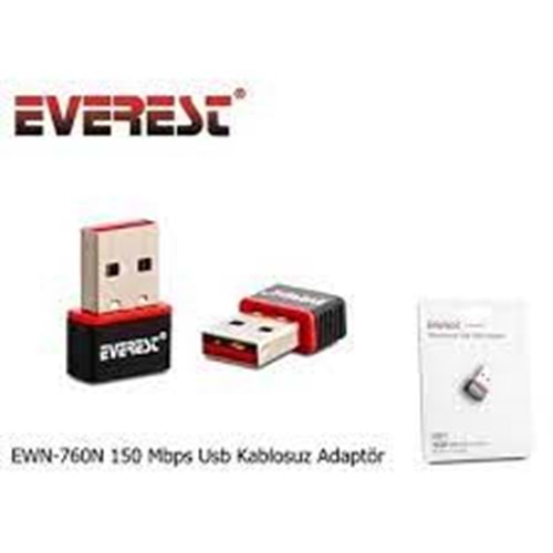 EVEREST EWN-760N 150Mbps USB Kablosuz Adaptör